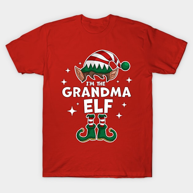 I'm the Grandma Elf - Funny Christmas Matching Family Group T-Shirt by OrangeMonkeyArt